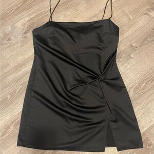 Top shop size 12 Elegant Black Satin Dress New without tags